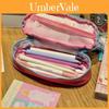 Simple Dual Layer Transparent Pencil Case With Large Capacity For Students And Office Supplies