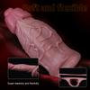 Reusable Liquid silicone Condom Enlargement Penis Sleeve Extender Enhancer Penis Cocks Cover Adult Sex Toys For Men