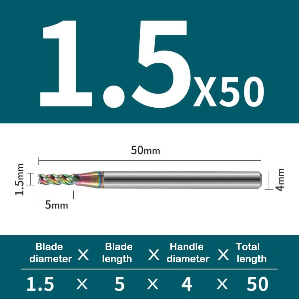 HRC65 Metal Milling U-groove CNC Carving Bit Special CNC 3 Flute End Mill