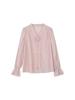 Camisa Feminina Ge Ming com Flores 3D e Manga Sino - Top Retro Francês de Primavera
