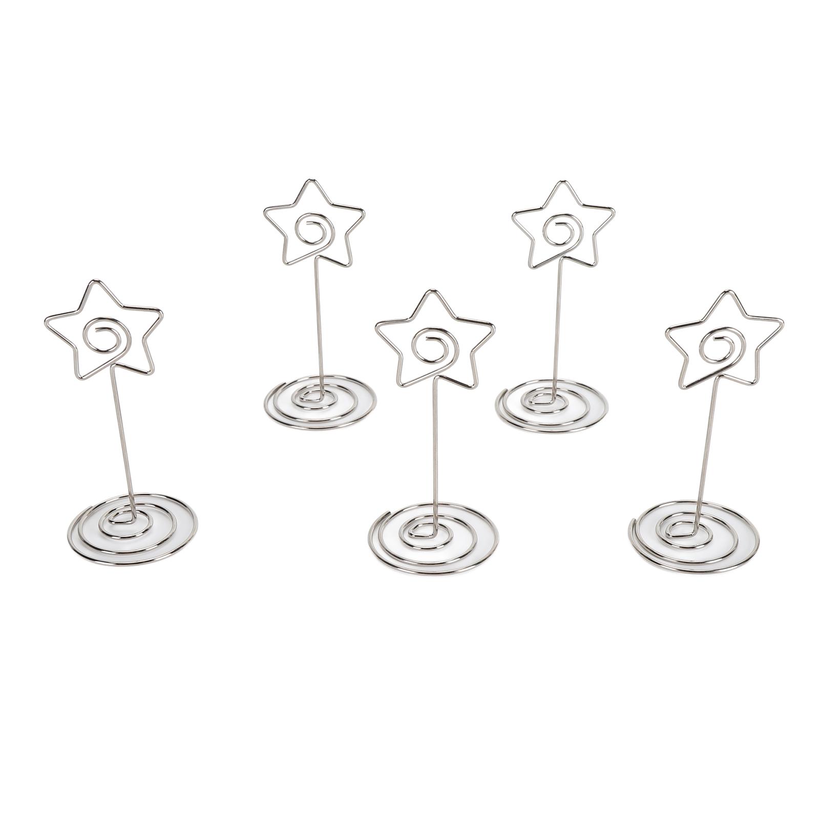 

20 шт. настольные зажимы для заметок, держатели для номеров столов, в форме звезды, металлические настольные зажимы для именных карточек, фото-меню