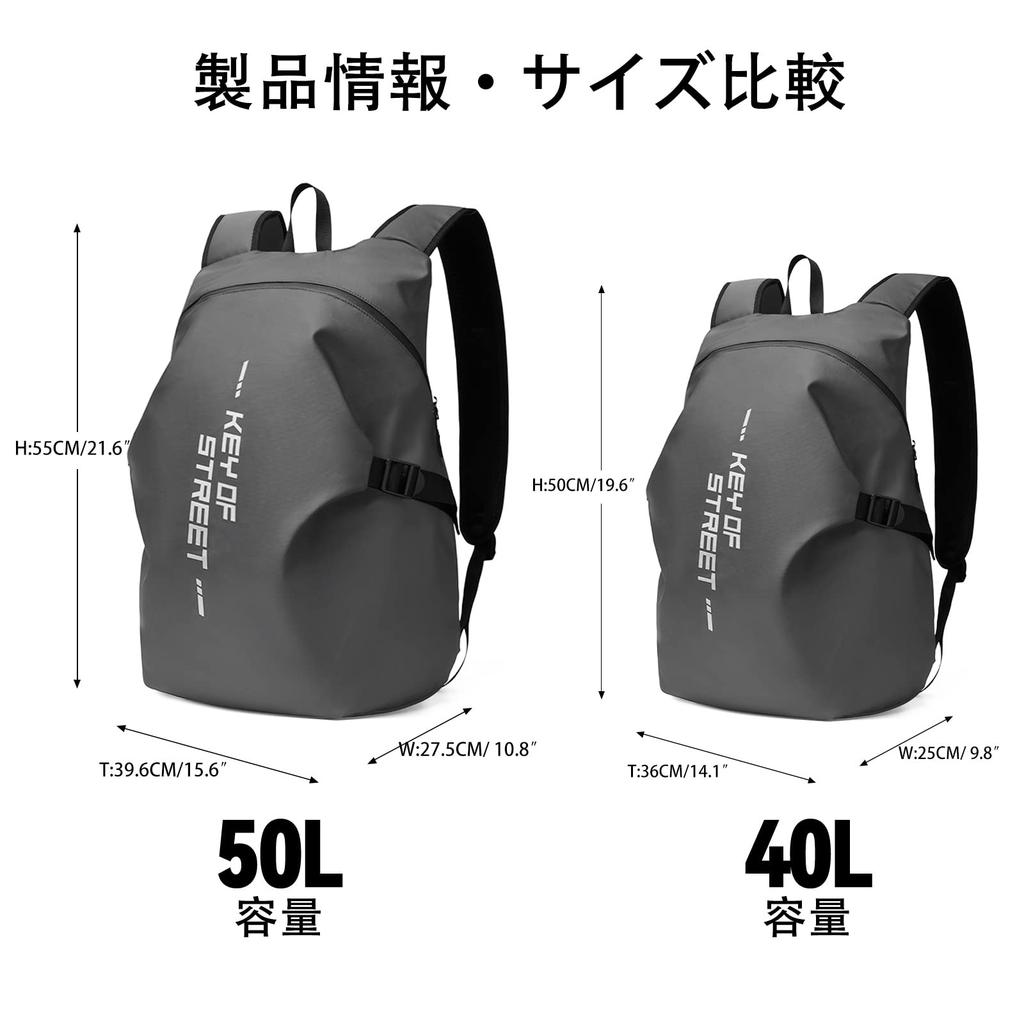 SEAFEW Waterproof Motorcycle Helmet Large Capacity Travel Bag for and Other Multifunctional Size Men's Bag, Cycling, Mountaineering, Sports, (Gray,