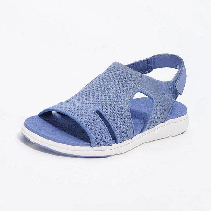 

2023 Summer Plus Size Women s Breathable Elastic Flyknit Comfort Sandals Size 41 небо синє кольору