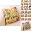 Elegant Letter Print Cotton Linen Pillow Cover For Home Car And Office Decor