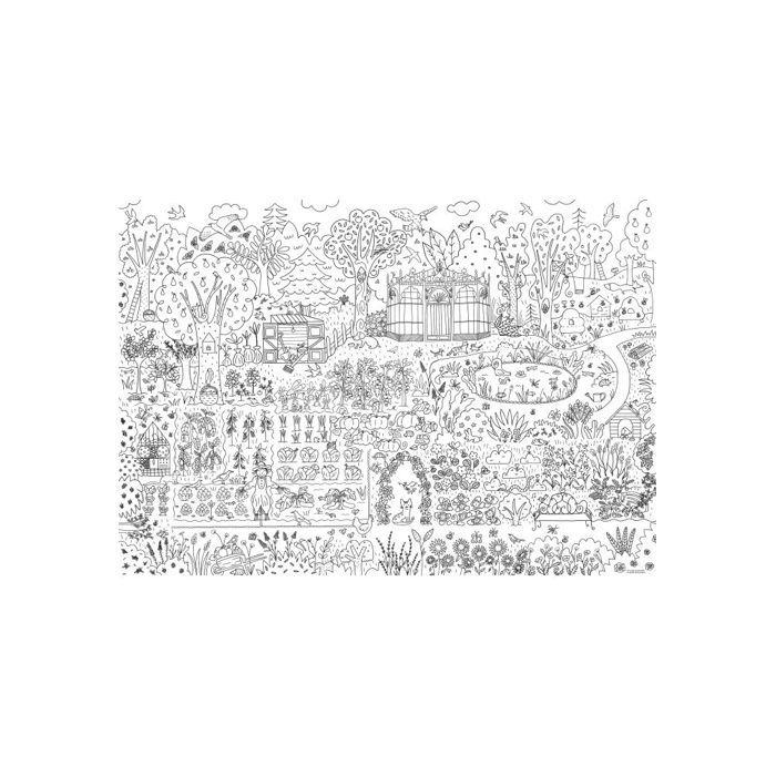 Mes posters à colorier Le jardin