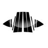 Carbon Fiber Car Window Door Column BC Pillar Post Cover Trim Fit For Toyota Yaris L 2017- Mirror Effect PC