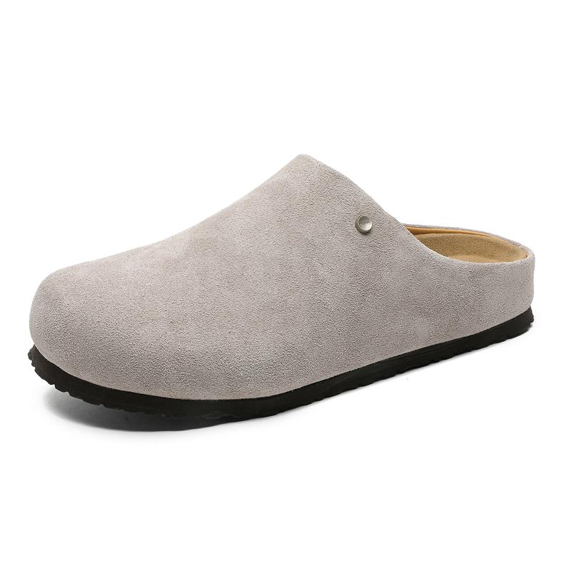 Suede Leather Men Casual Shoes Luxury Brand Formal Man Loafers Moccasins Breathable Slip on Muller Shoes Male Half Drag Slippers