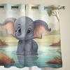 Zasłony z odbiciem słonia do sypialni, salonu, dekoracje okienne, rolety, kuchnia, dekoracja domu, draperie