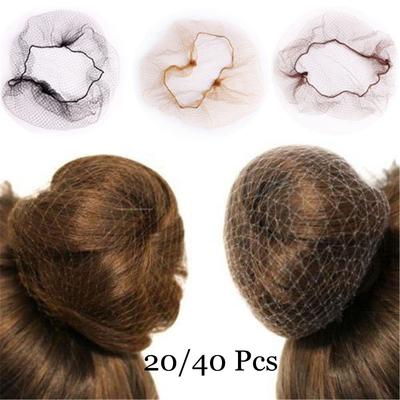 20/40 Pcs New Elastic Edge Styling Tool Fine Mesh Wig Net Ballet Snood Bun Cover Invisible Hair Nets