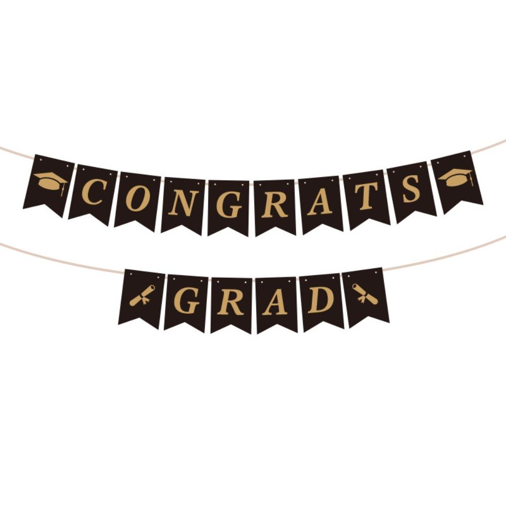 Creative Graduation Banner Garland Reusable Graduation Party Hanging Decorations  Wall Decor
