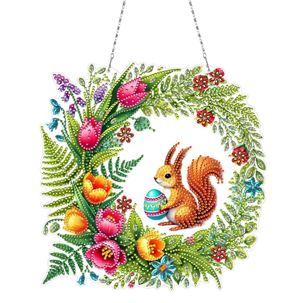 2pcs Acrylic 2D Flat DIY Special Shape Rhinestone Diamond Art Window Pendants Diamond Art Pendant Wall Decor for Home & Windows