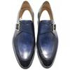 Fashion 2024 Men's New Handmade PU Pure Color Pointed Toe Low Heel Business Dress Shoes Classic Trend All-match Casual Shoes  ZZ182