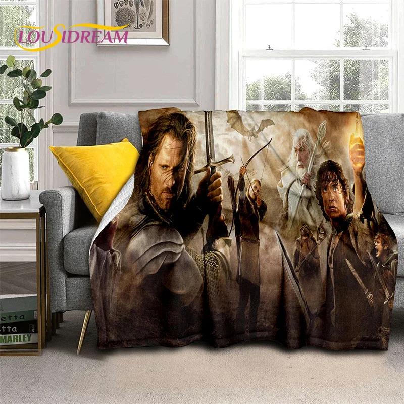 L-Lord of The Rings H-Hobbit Movie Soft Flannel Blanket for Beds Bedroom Sofa Picnic,Throw Blanket for Outdoor Leisure Nap Gift