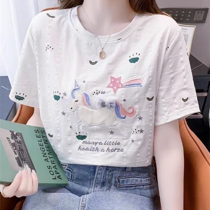 

Женские модные повседневные летние весенние блузки и рубашки с круглым вырезом с короткими рукавами XXL белый