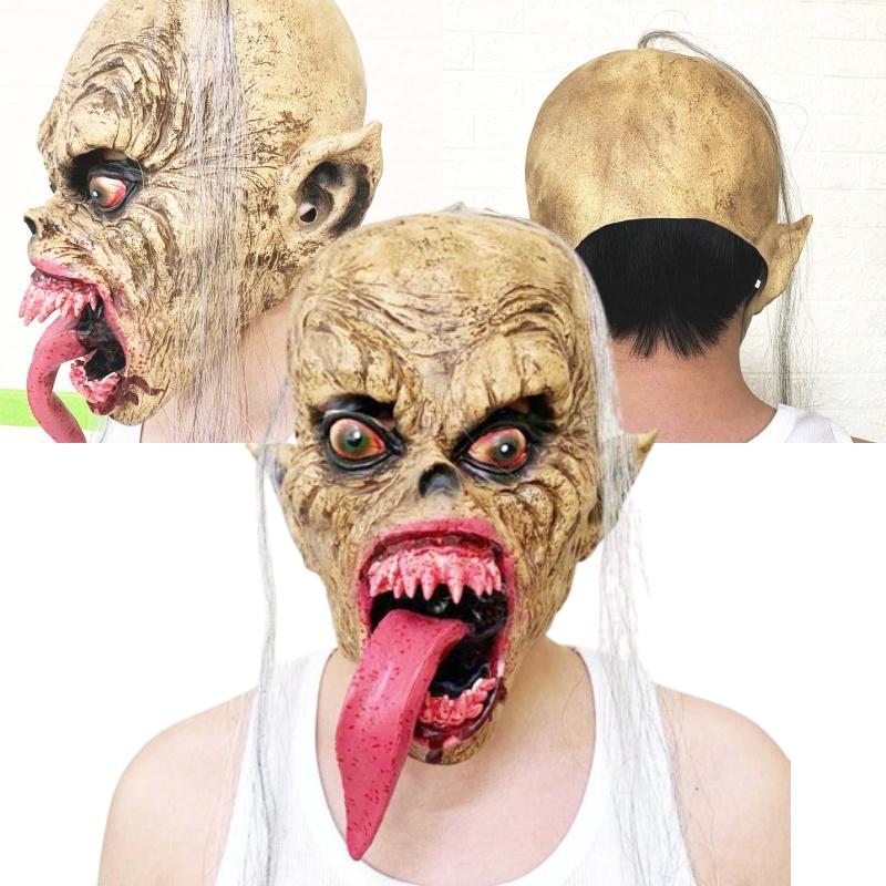 Halloween Mask Blood Ancestor Rubber Handmade Costume Prop