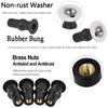 T02C!8 Pack Toilet Seat Screws Toilet Seat Hinges Bolt Expanding Rubber Top Nuts Screw Fixings Fix WC Blind Hole Fittings