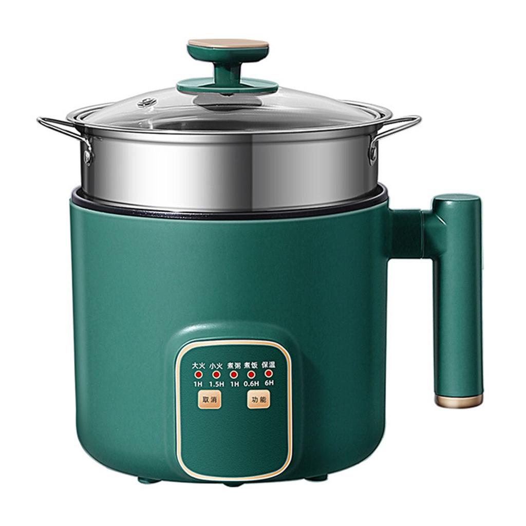 Electric Hot Pot 1.8L Mini Multifunction Electric Noodle Cooker with Handle for Home Dorm Office