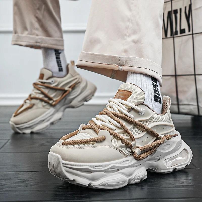 Unisex Summer Casual Sports Sneakers Breathable Mesh Fashion Men’s Shoes Platform Running Sport Light Male Vulcanize Man