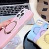 Liquid Jelly Rotating Large Bracket Magnetic Mobile Phone Case Suitable for iPhone16promax Skin Feeling Solid Color Protective Case