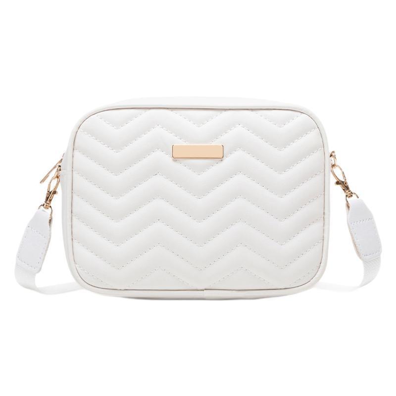 LIS Classic Wave Embroidered Small Square Bag Women's Bag Simple and Fashionable Versatile Messenger Mobile Phone Bag