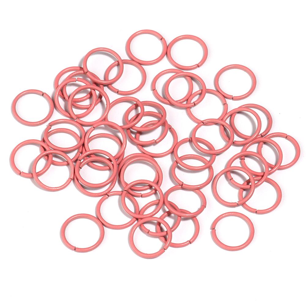 50Pcs Multicolor Charm Metal 8 10mm  Single Loops Jump Rings DIY Jewelry Findings Closed Ring For Keychain Bracelet Accessories