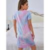 Damska Letnia Okrągły Dekolt Krótki Rękaw Codzienna Sukienka T-shirt Styl Bohemian Sukienka Wakacyjna Sukienka Mini Trapezowa Ubrania Damskie Y2k