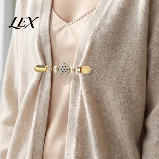 Clothing Fasteners 2Pcs Vintage Sweater Clips for Women Girls, Retro Faux Pearl And Rhinestones Cardigan Clips, Elegant Dress Decor Accessories Collar