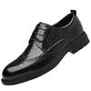 Men's Genuine Leather Crocodile Pattern Business Shoes - Comfortable, Wear-resistant, High-end Cowhide