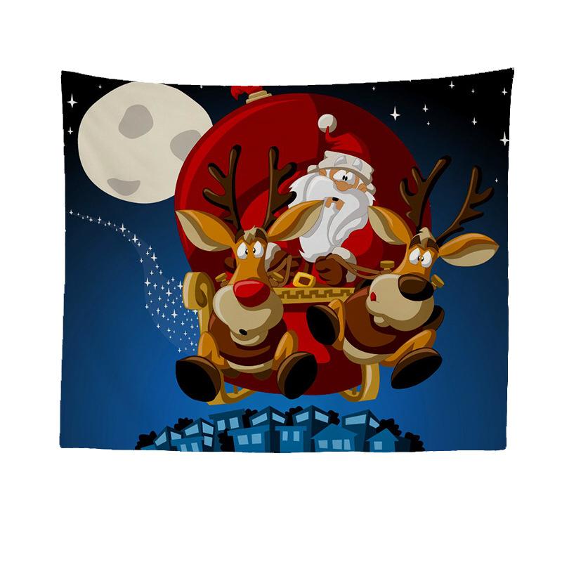 Foreign Trade Beach Towel Wall Hanging Cloth Christmas Santa Home Printed Tapestry