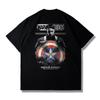 Avengers Marvel Captain America Shield Men's Autumn Break Short Sleeve T-shirt Men's and Women's Loose Plus Size Top Clothing