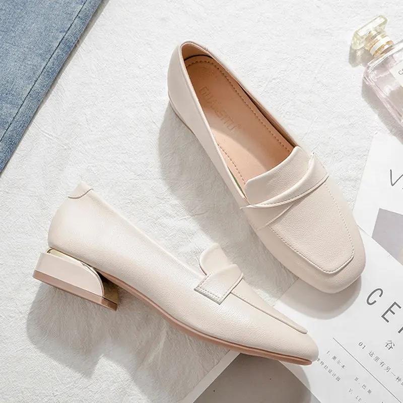 Fashion Square Heels Woman Pumps With Medium Formal Shoes for Women Non Slip Quick Delivery On Offer Popular Sale Promotion Casual