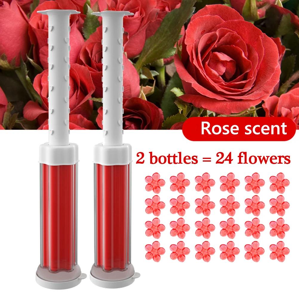 2pcs Toilet Cleaner Gel Deodorant Toilet Gel Air Freshener Aromatic Flower Detergent Bathroom Fragrance Household Cleaning