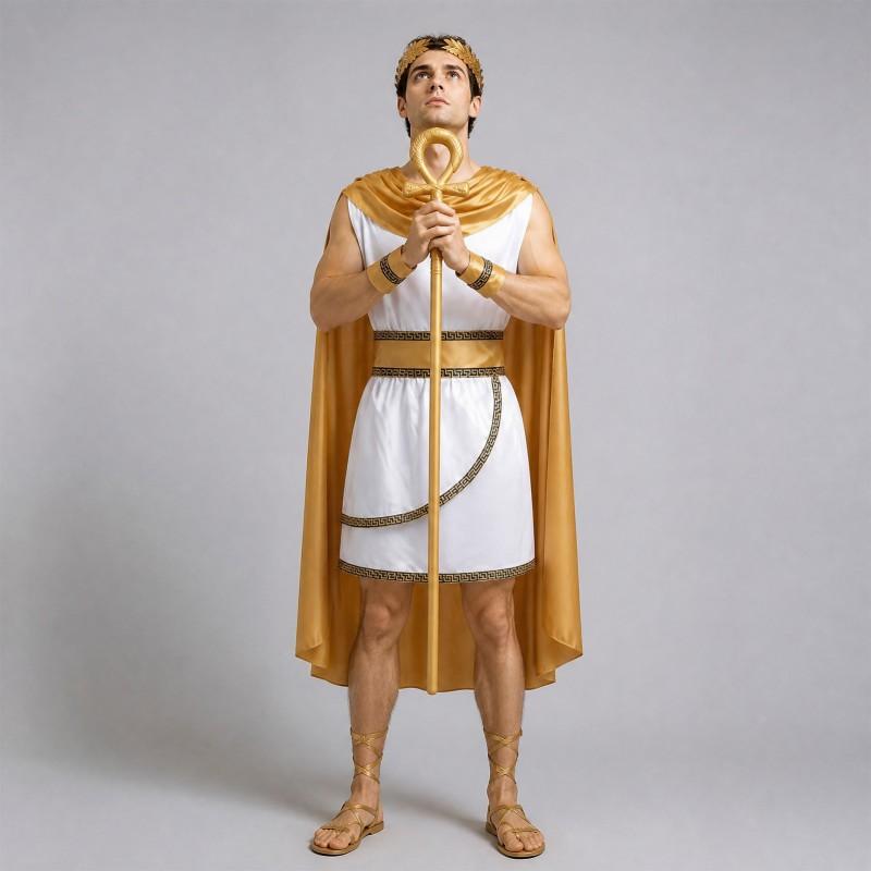 Mens Halloween Costume Greek Roman Zeus King Warrior Role Play Outfit Party Performance