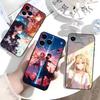 Soft Silicone Black Cover A-Asuna K-Kirito Phone Case for iPhone 17/16/15/14/13/12/11 Pro Max/XS Compatible with Multiple Models
