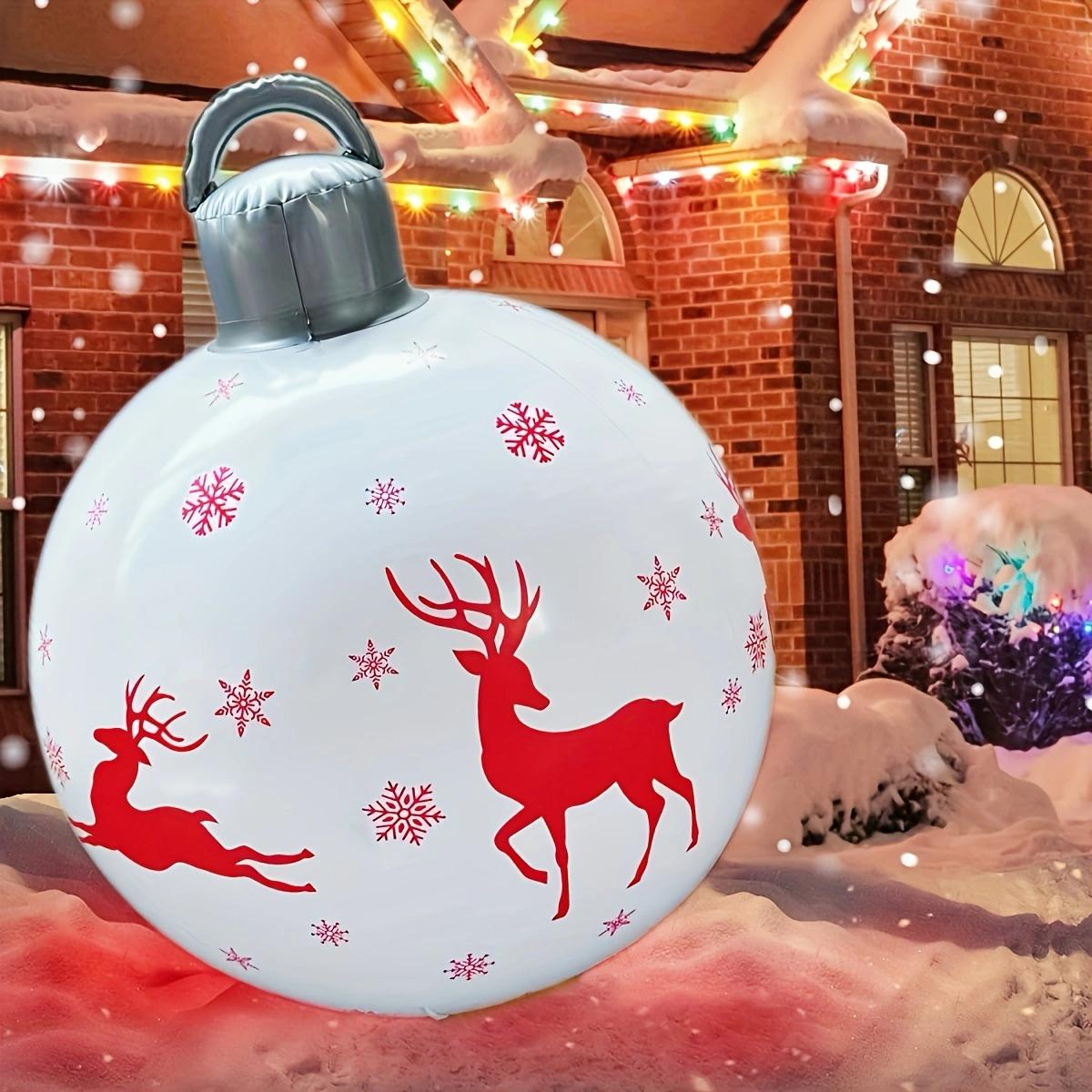 

PVC inflatable Christmas decoration ball ornament Christmas outdoor holiday yard lawn porch decoration 1pcs