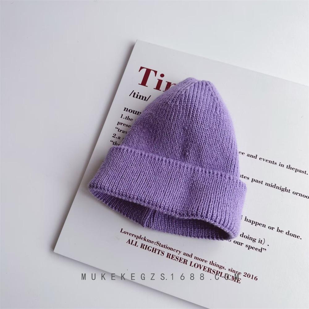 Kids Beanie Solid Color Knitted Baby Winter Hats For Children Warm Crochet Boys Girls Hat Toddler Cap Baby Bonnet Gorras Gorro