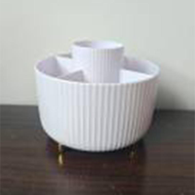 Multifunctional Rotating Pen Holder & Cosmetic Storage Box - Light Luxury Round Organizer for Makeup Brushes & Desktop Essentials, Large Capacity.