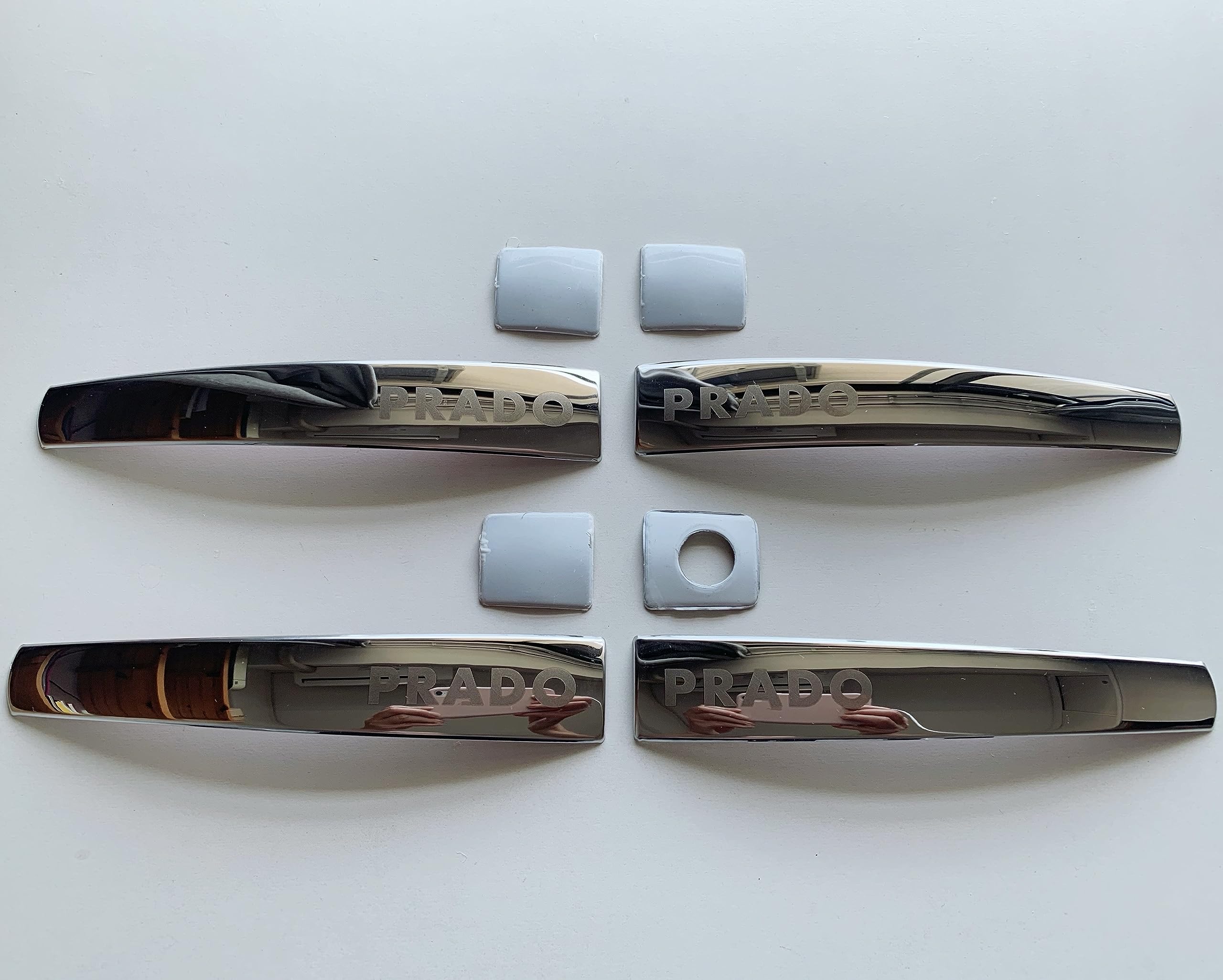 Toyota Rankle/Land Cruiser Prado 150 Series Dedicated Door Knob Cover Half Door Handle Cover Stainless Steel (Silver) серебряный