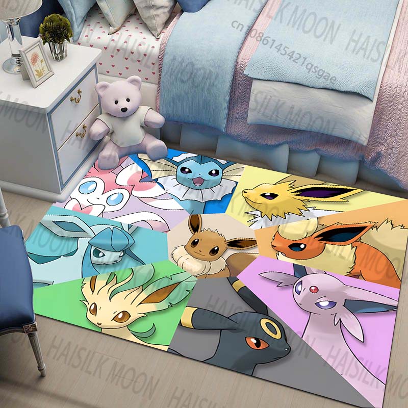 

Multi-Sizes Pokemon All Eeveelutions Pattern Carpets for Living Rooms Play Mats Rugged Bedroom Decor Crawl Mats Luxury Gifts 40cm x 60cm
