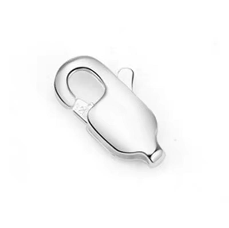 s Gold Plated Square Lobster Clasp Handmade DIY Accessories 925 Sterling Silver Jewelry Accessories 8.0mm