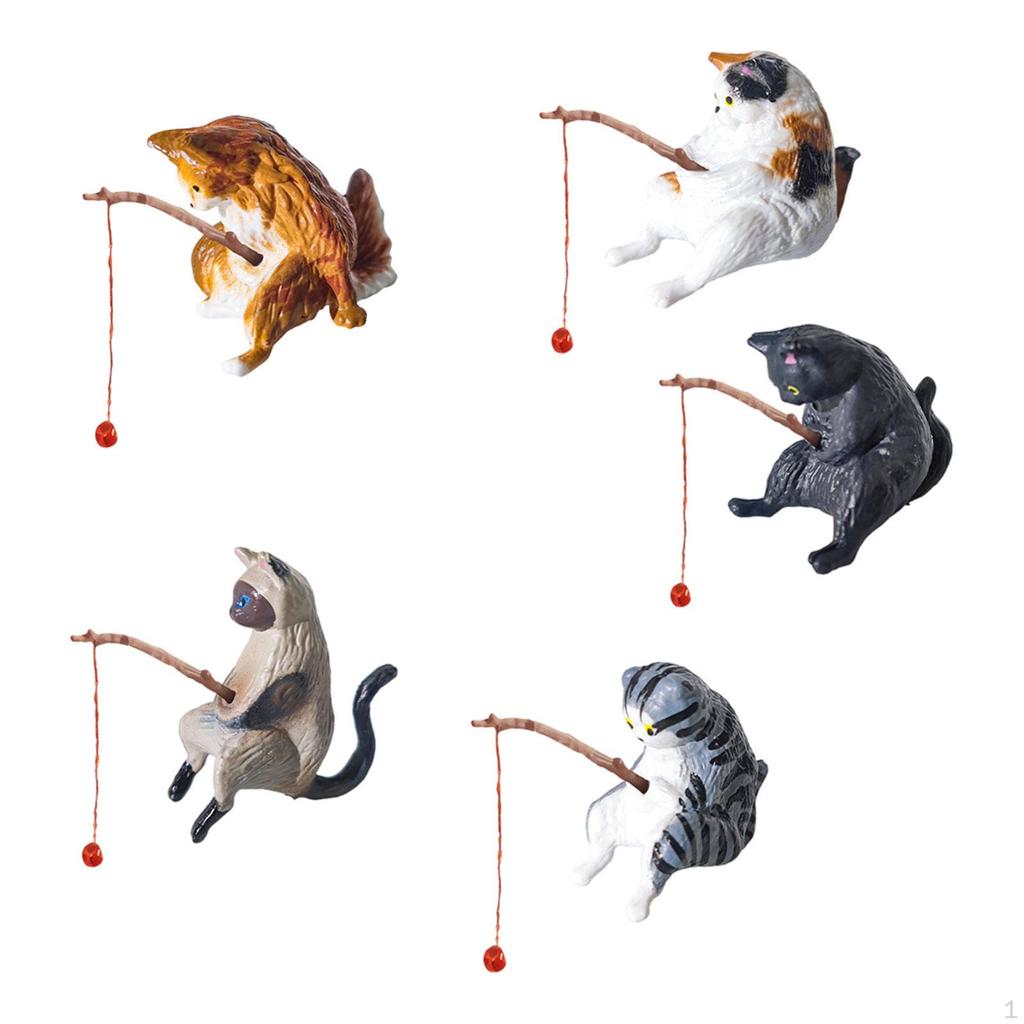 Cat Car Interior Accessories Figurines for Computer Display Adorable Crafts Decor Desk