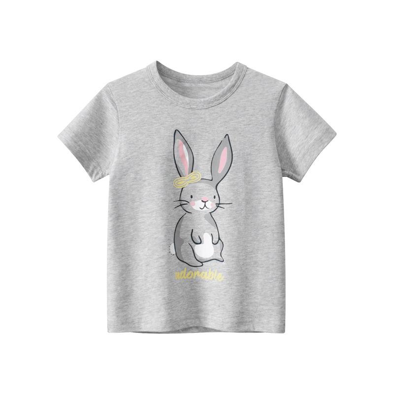 2025 Summer 2-8 Years Kids Girl Shorts Sleeve T-shirts Printed Little Girl Top Baby Girl T Shirts Children Toddler Girl Clothes