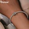 Bamoer 925 Sterling Silver Dark Personality Skeleton Hand Charm Beads for Women Girls Bracelet & Bangle DIY Jewelry