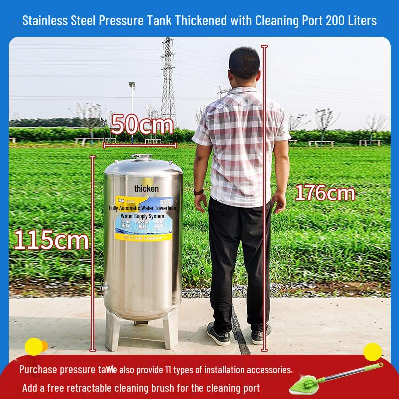 Home Use Automatic Stainless Steel Water Pressure Booster Pump and Tank
