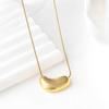 INS Style Geometric Colored Diamond Peach Heart Clavicle Chain Necklace - Women's Stainless Steel Jewelry