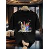 European Sizes Chic Mojo Graphic Tee - Striking Beverage Artwork Featuring Vibrant Bottles On Ice, Comfortable Style