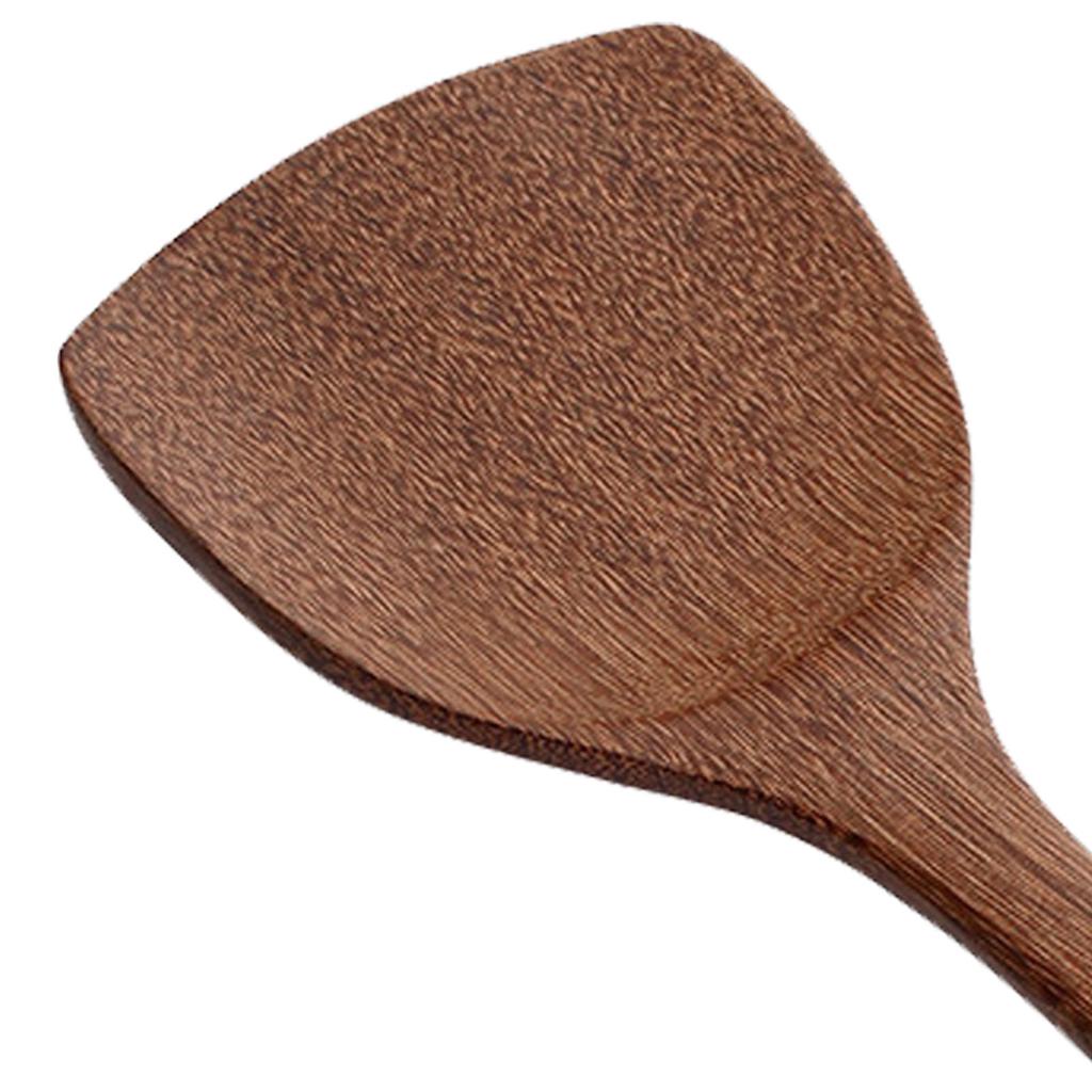 Wood Turner Mixing Stirring Heat Resistance Wood Non Stick Good Grips Wooden Spatula for Cooking