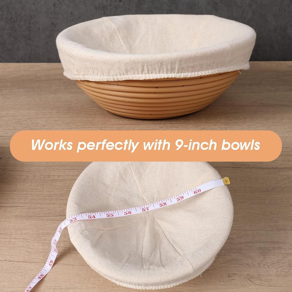 4 Pack Sourdough Bowl Cover Organic Reble Cloth Bowl Cover for Proofing Fits 5”-8.5” Diameter Bowls And Jar Mouth Unbleached Perfect for