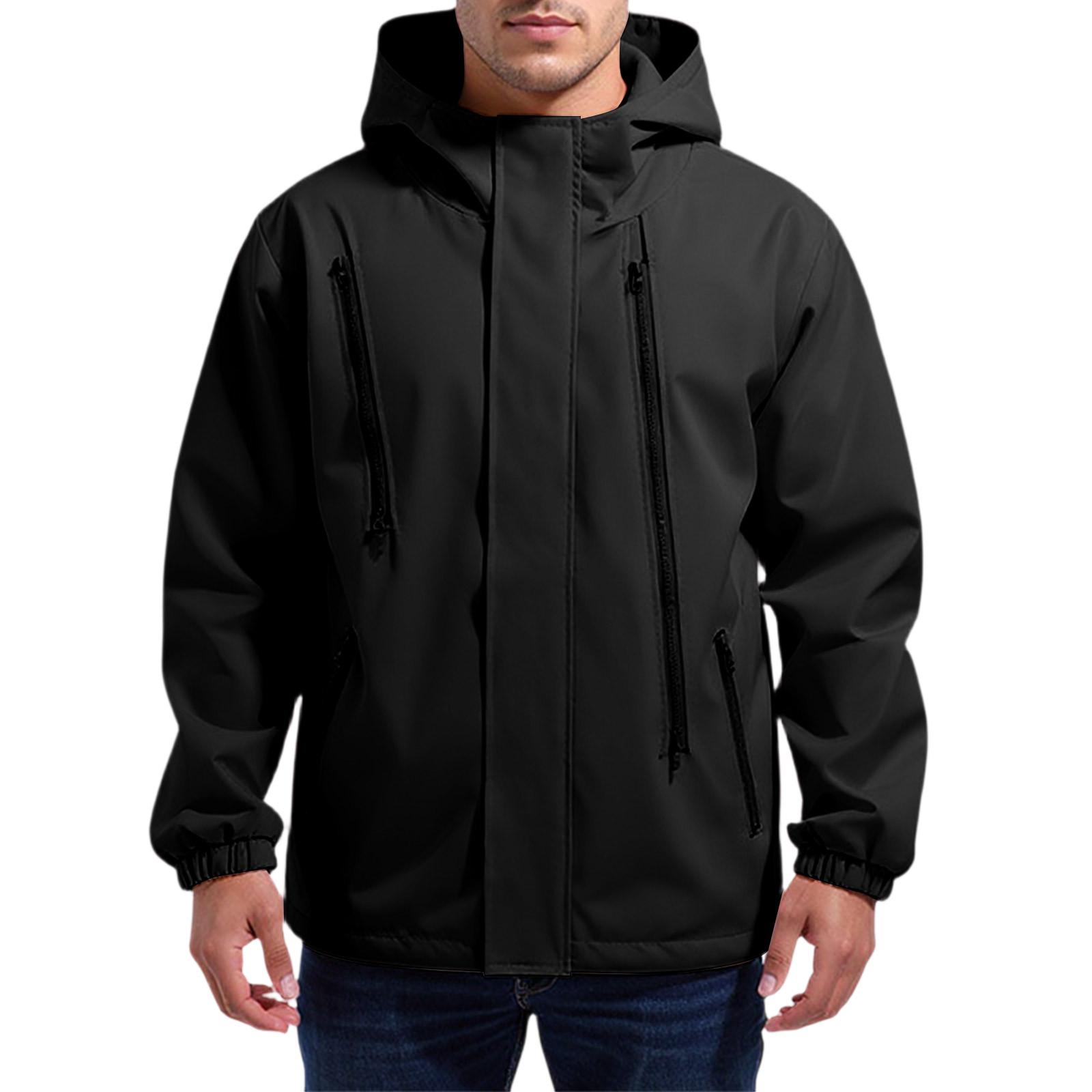 

Men S Loose Half Zipper Hooded Sweatshirt And Submachine Jacket L