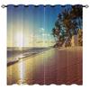 High-Density Blackout Curtains Beach Curtains Seaside Vacation Series 9 Digital Printing Blackout Curtains